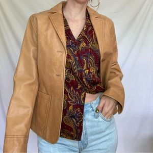 GAP Tan Leather Jacket